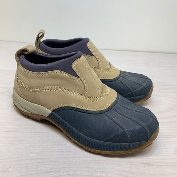 LL BEAN Women's Storm Chaser Slip-On Waterproof Duck Bean Boots - Size 8 Medium - Picture 1 of 11